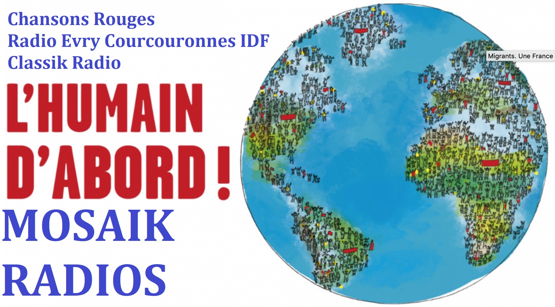 Grille des programmes de Mosaik Radios, web radios