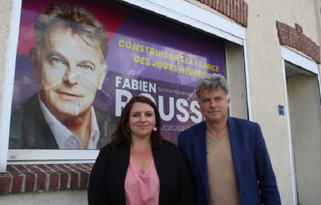 Fabien Roussel et Mathilde Valembois en campagne et dans la campagne