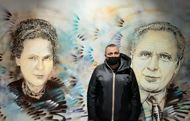 A Saint-Arnoult-en-Yvelines, le street-artiste C215 rend hommage à Louis Aragon