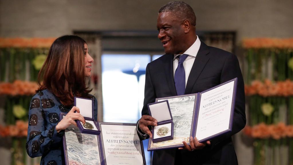 Prix Nobel de la paix: Nadia Murad et Denis Mukwege font passer leur message